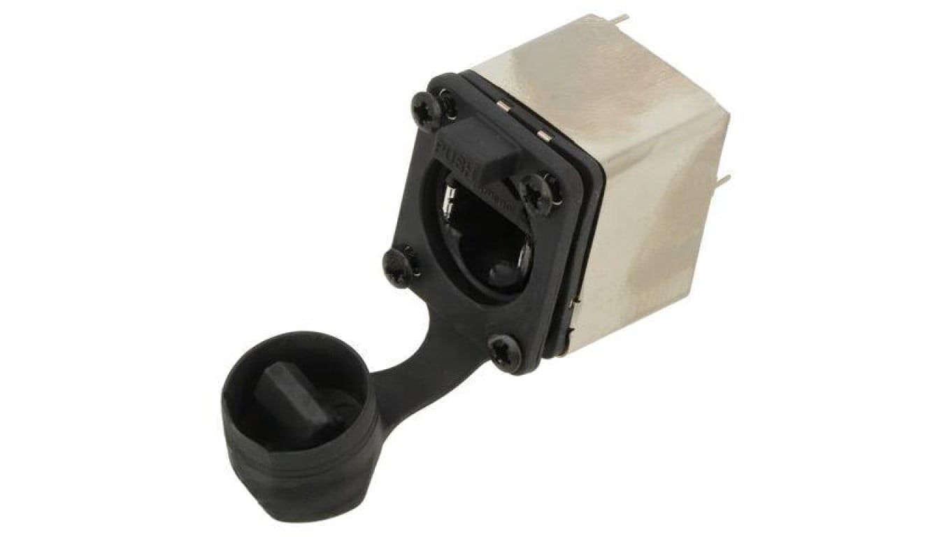 Złącze RJ45, gniazdo, żeńskie, 8p8c, proste, THT, kat: 5e RJXS8FP5VPE