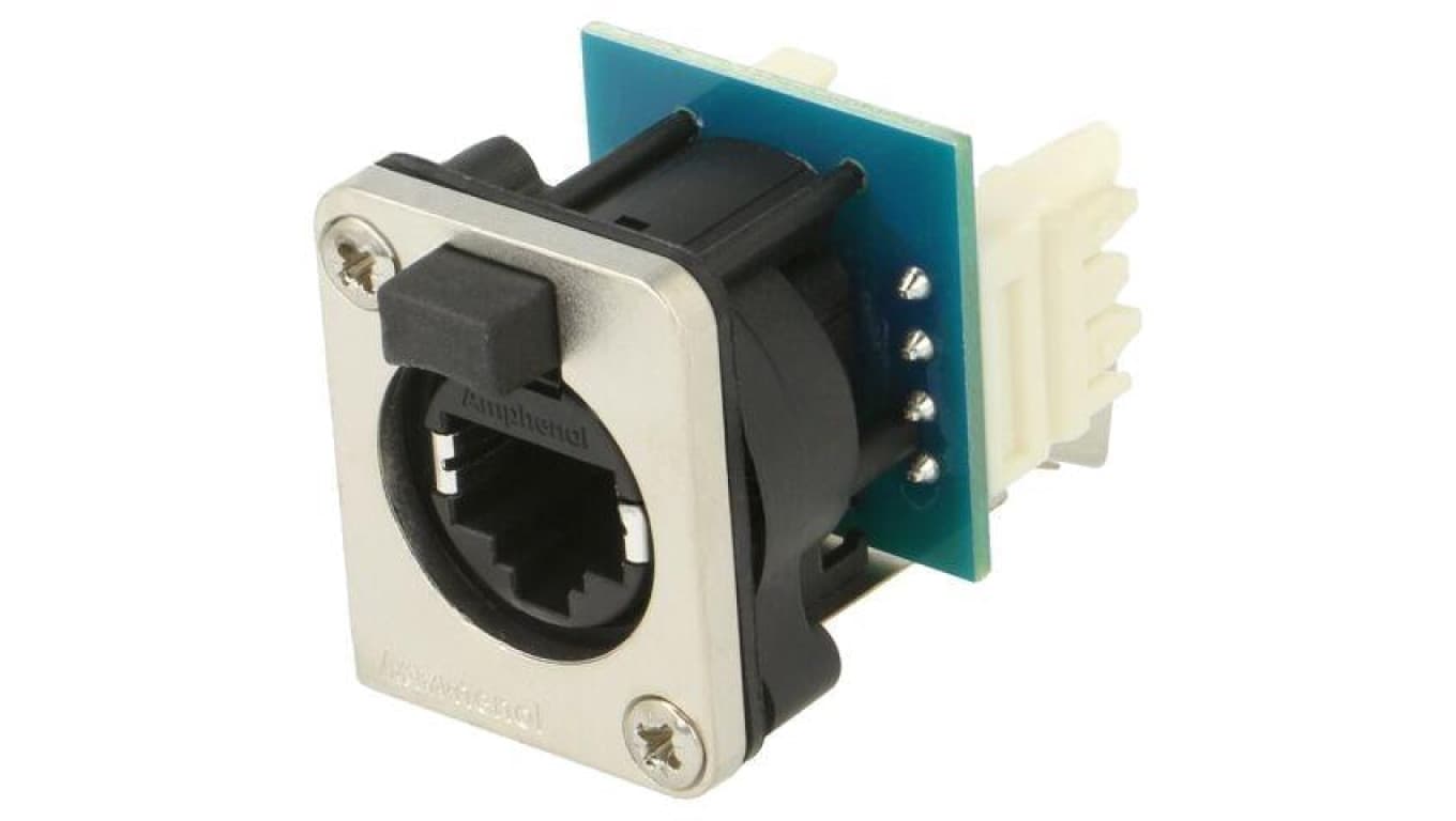 Złącze RJ45, gniazdo, żeńskie, 8p8c, proste, kat: 6 RJXS8FD6110