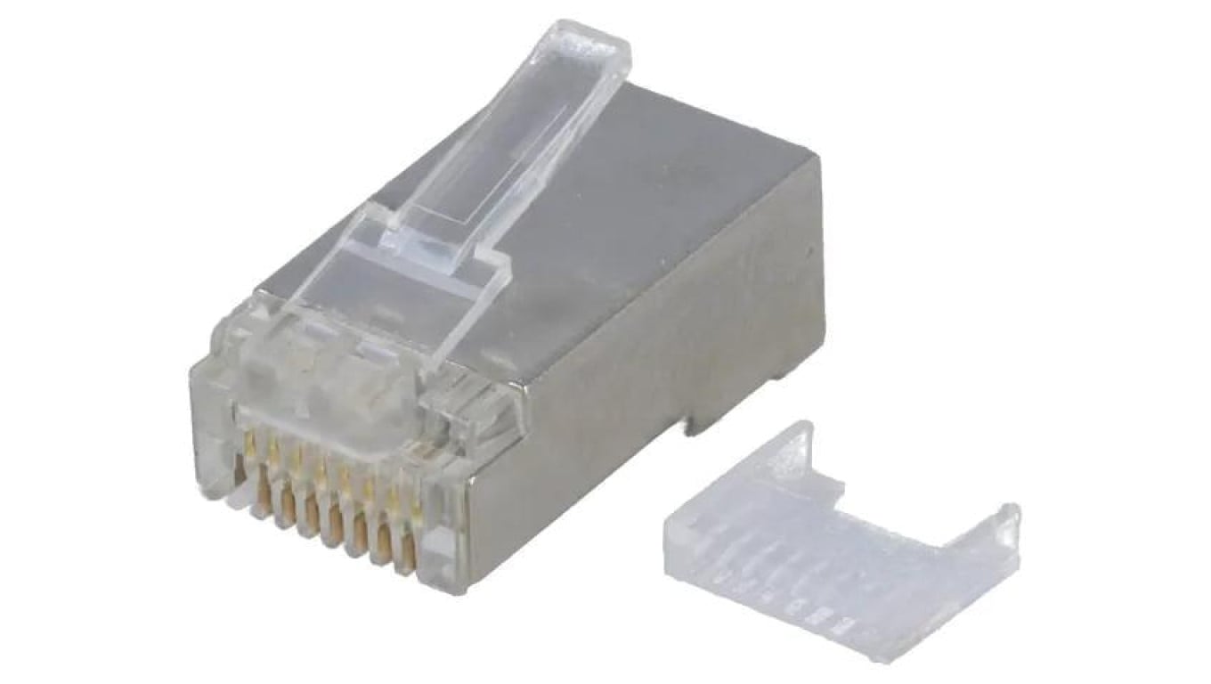 Złącze RJ45, męskie, wtyk, proste, ilość pinów: 8, ekranowane, kat 5e, 8p8c 391J00039X