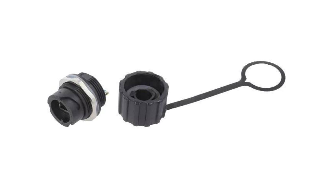 Złącze RJ45, żeńskie, gniazdo, proste, ilość pinów: 8, ekranowane, kat 5e, 8p8c, IP67 17-110814