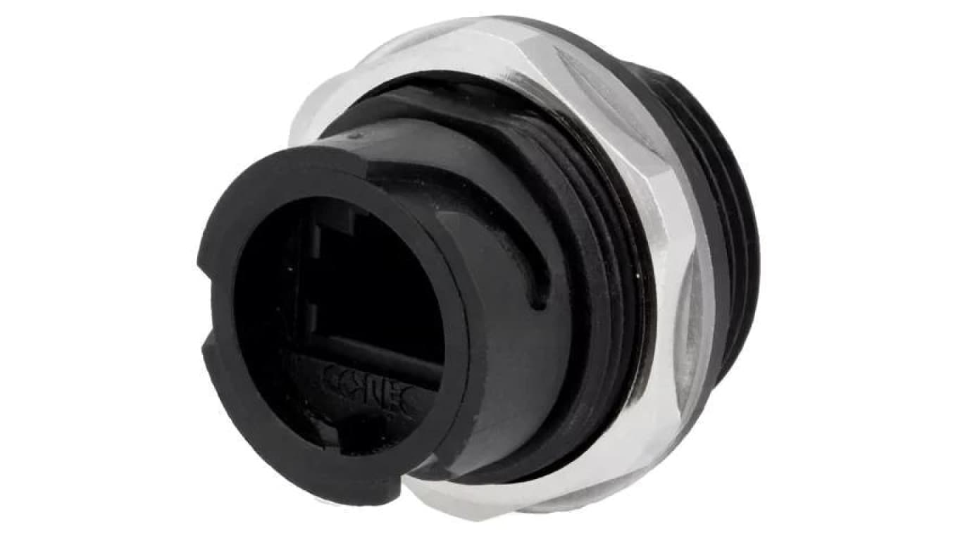 Złącze RJ45, żeńskie, gniazdo, proste, ilość pinów: 8, nieekranowane, kat 5e, 8p8c, IP67 17-10019