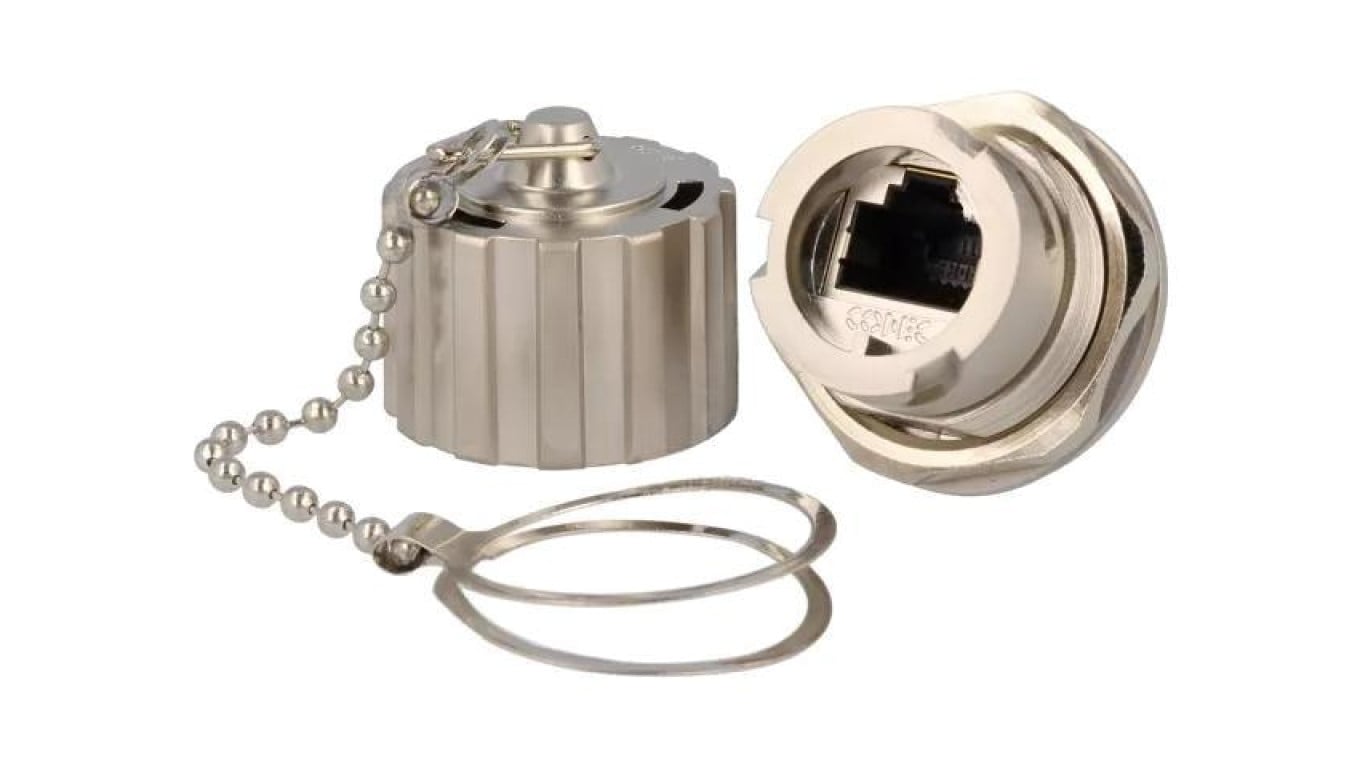 Złącze RJ45, żeńskie, gniazdo, proste, okrągłe, ilość pinów: 8, ekranowane, kat 5e, 8p8c 17-101814