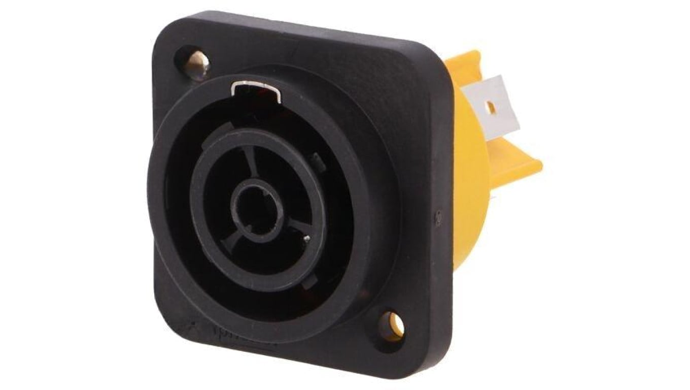 Złącze SpeakON, żeńskie, gniazdo, PIN: 3, proste, napięcie znamionowe: 250V, prąd znamionowy: 16A HPT-3-FD