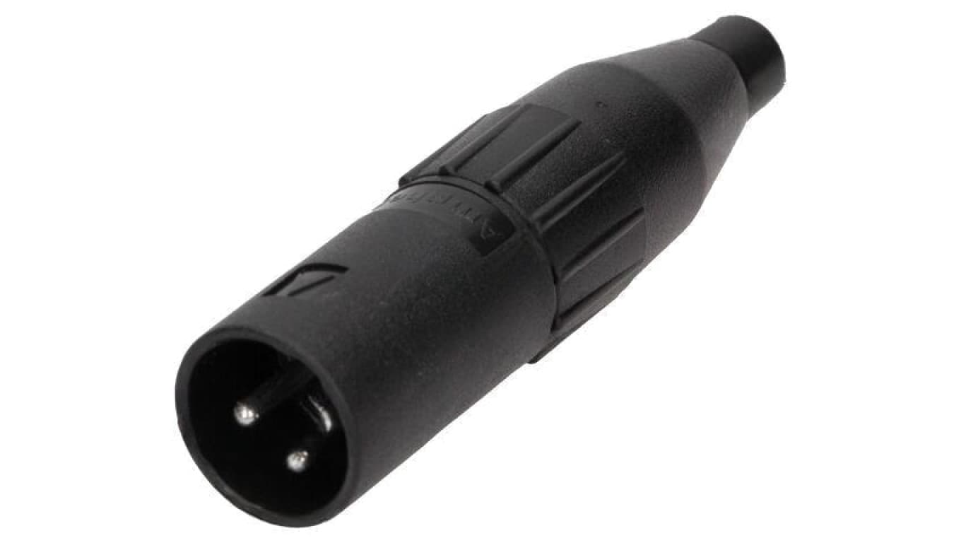 Złącze XLR, męskie, wtyk, PIN: 3, proste, napięcie znamionowe: 133V, prąd znamionowy: 15A AC3MCP