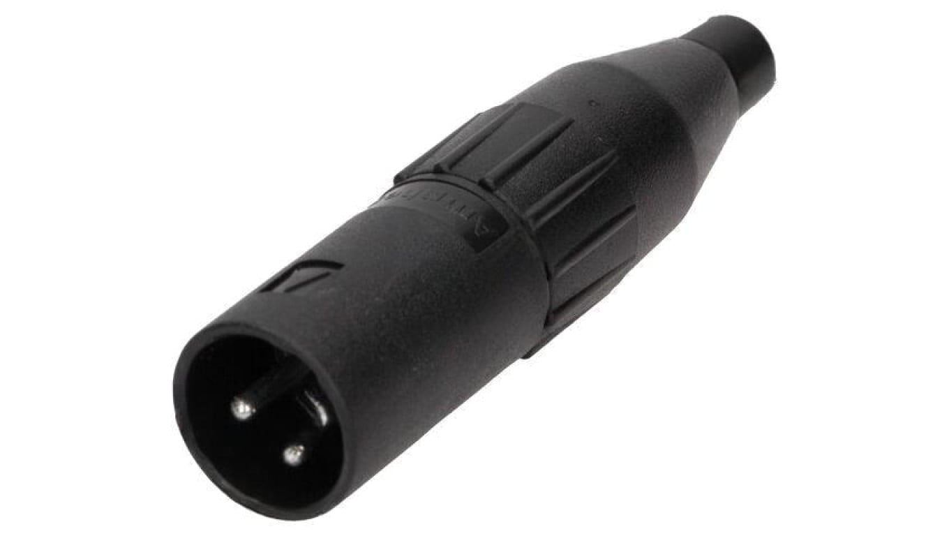 Złącze XLR, męskie, wtyk, PIN: 3, proste, napięcie znamionowe: 133V, prąd znamionowy: 15A AC3MCP