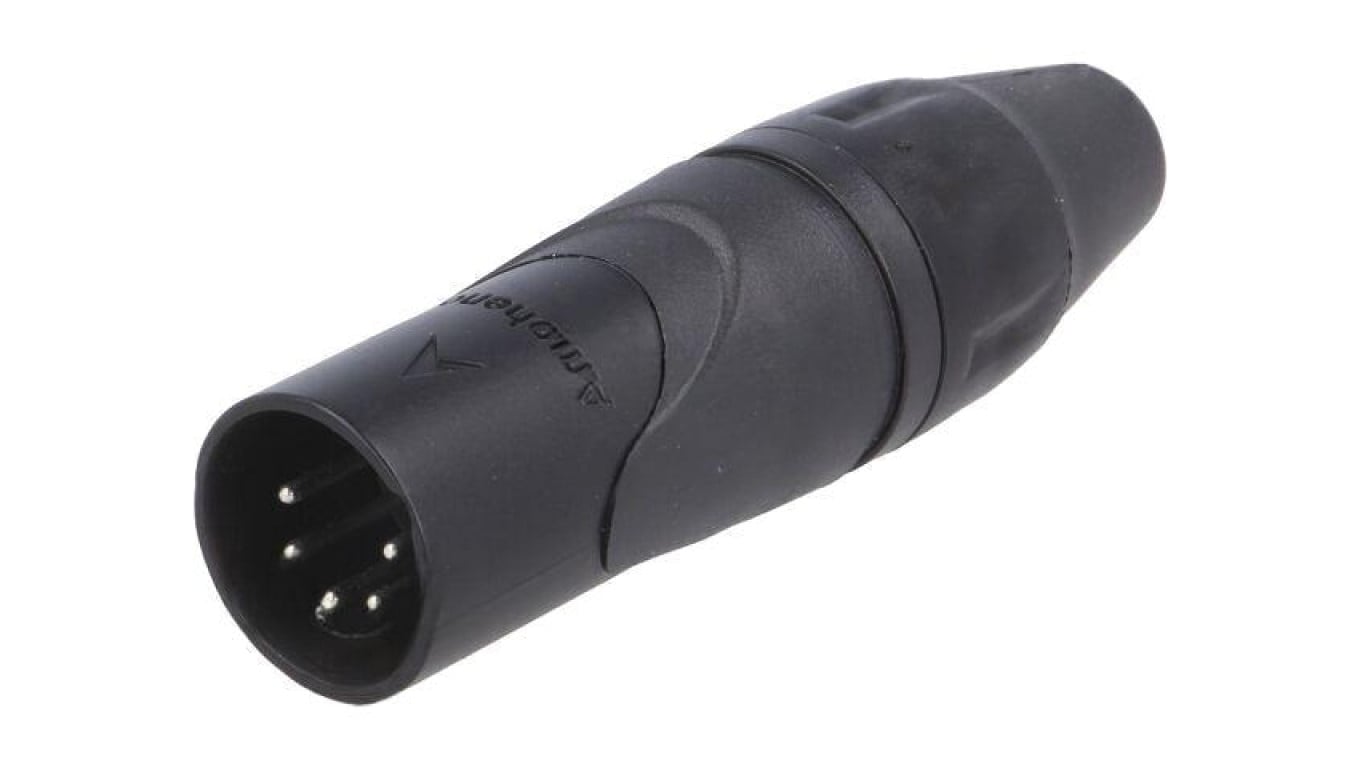 Złącze XLR, męskie, wtyk, ilość pinów: 5, proste, 133 V, 7,5 A AX5MB