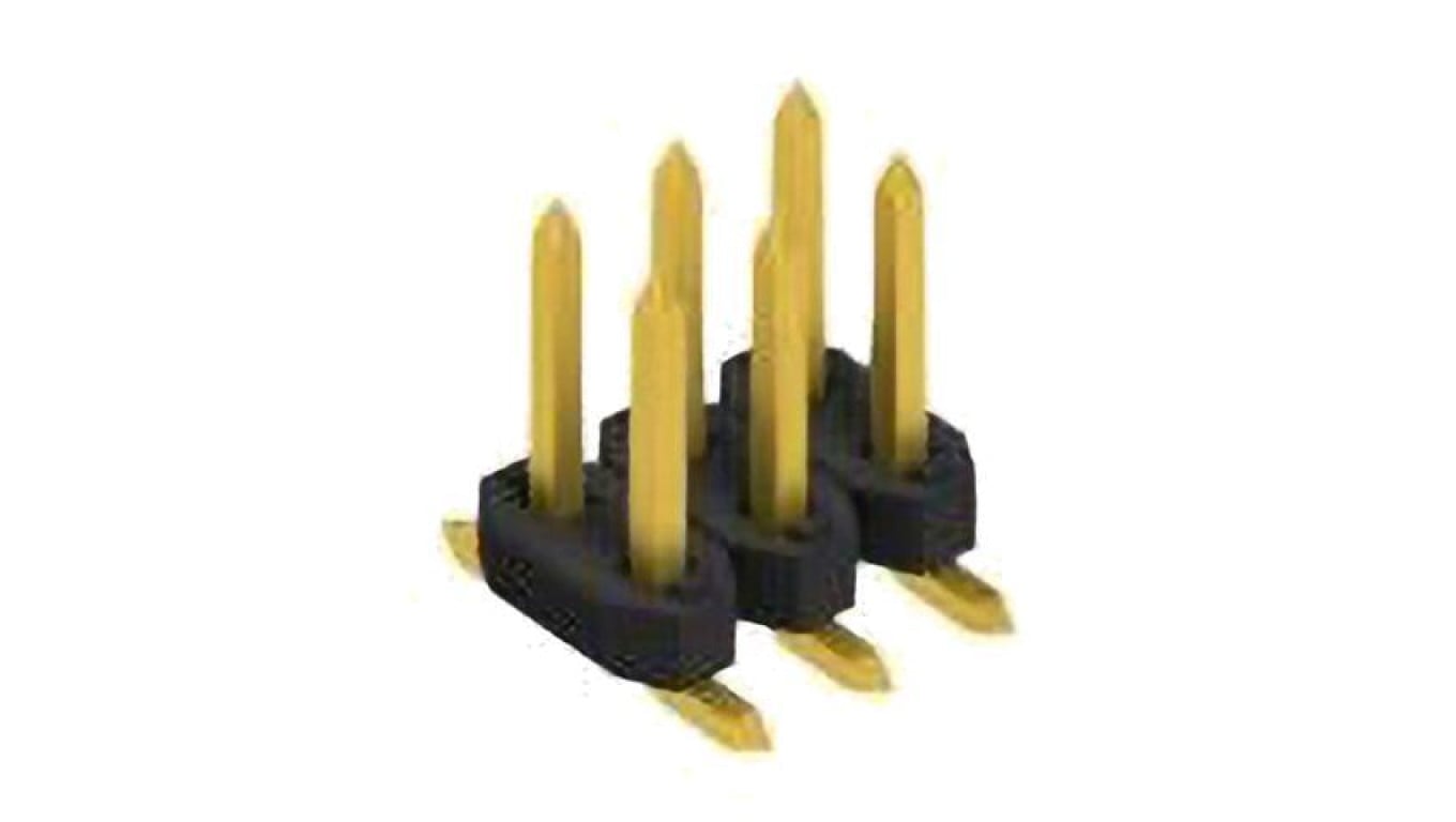 Złącze kołkowe, listwa kołkowa, męskie, Il. pinów: 6, SMT, 3A, 100V, raster: 2 mm 10063556