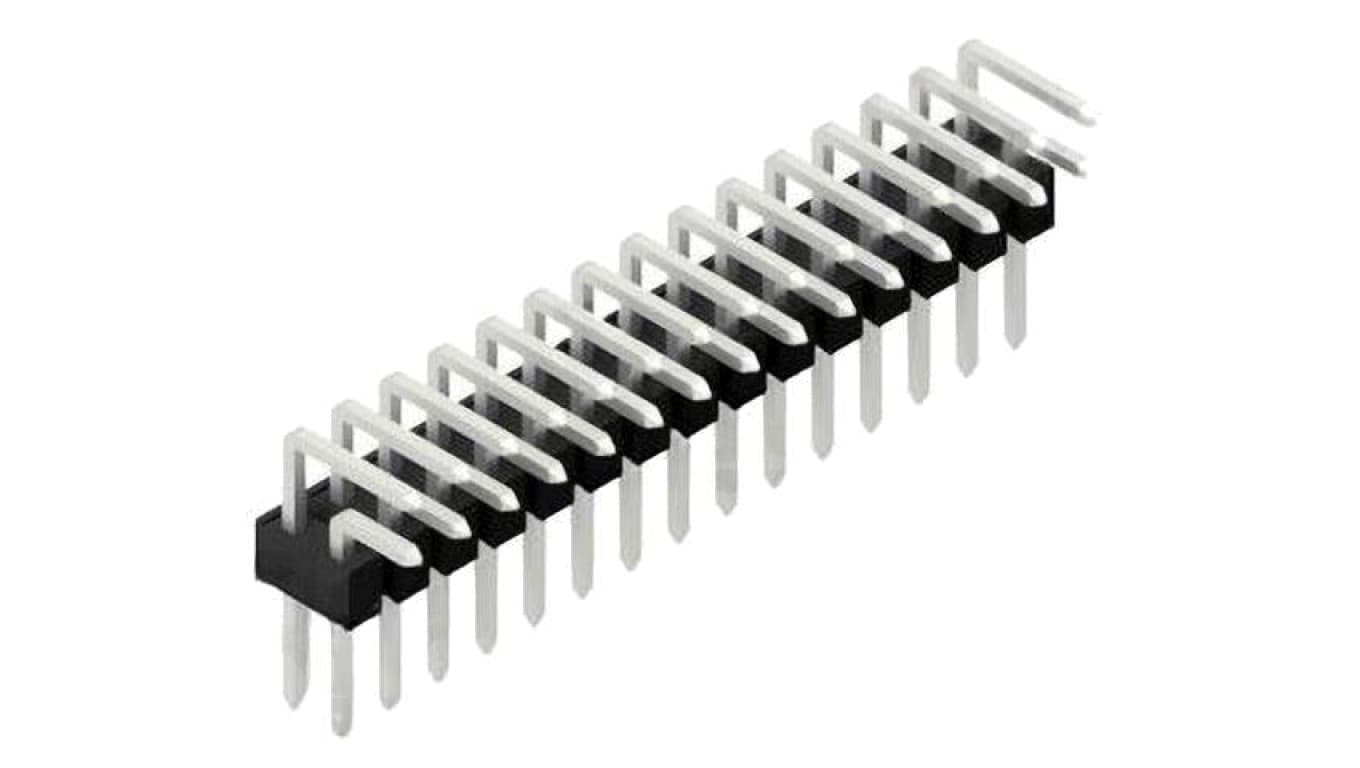 Złącze kołkowe, listwa kołkowa, męskie, kątowe,Il. pinów: 30, THT, 3A, 250V, SL 4, raster: 2,54 mm 10056313