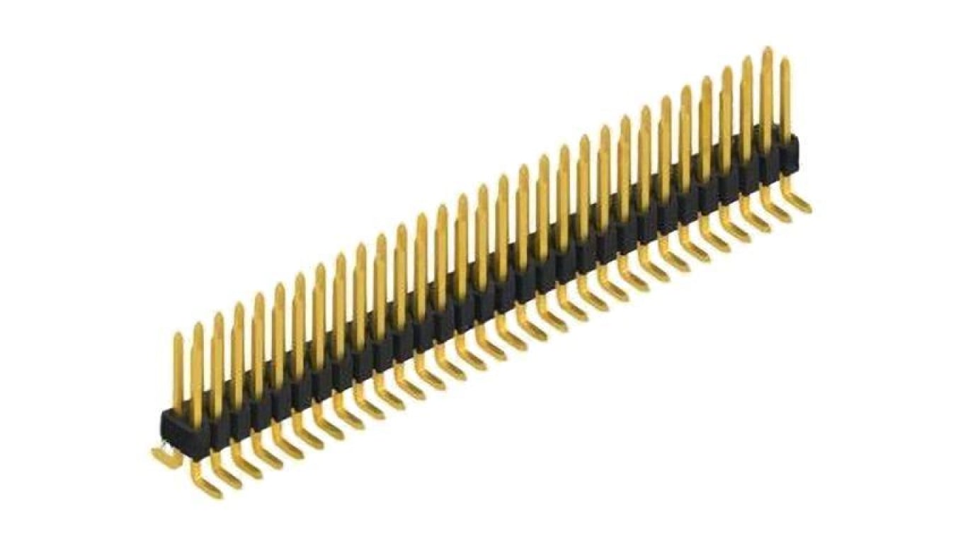 Złącze kołkowe, listwa kołkowa, męskie, kątowe,Il. pinów: 60, SMT, 1,5A, 125V, raster: 1,27 mm 10174710