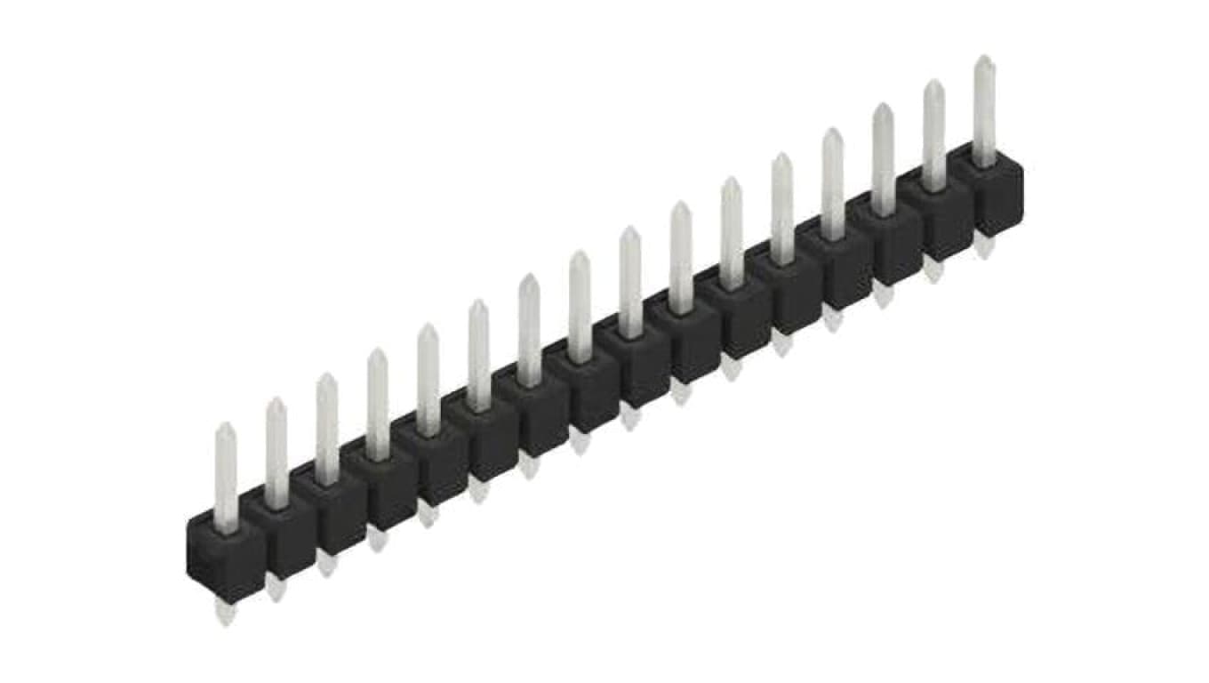 Złącze kołkowe, listwa kołkowa, męskie, proste,Il. pinów: 16, THR,THT, 3A, 250V, raster: 2,54 mm 10053814