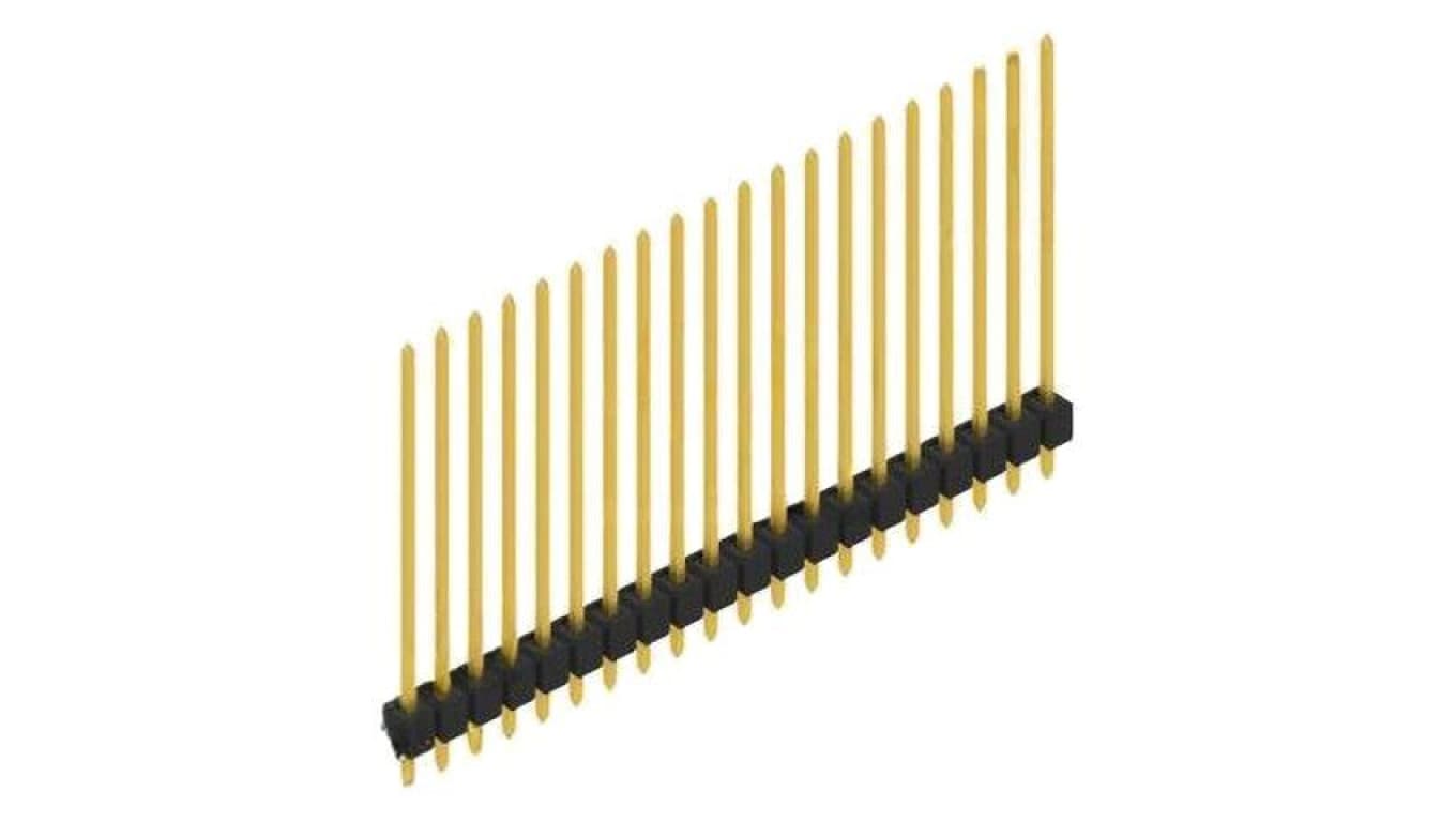 Złącze kołkowe, listwa kołkowa, męskie, proste,Il. pinów: 20, THT, 3A, 250V, 1x20, raster: 2,54 mm 10049020