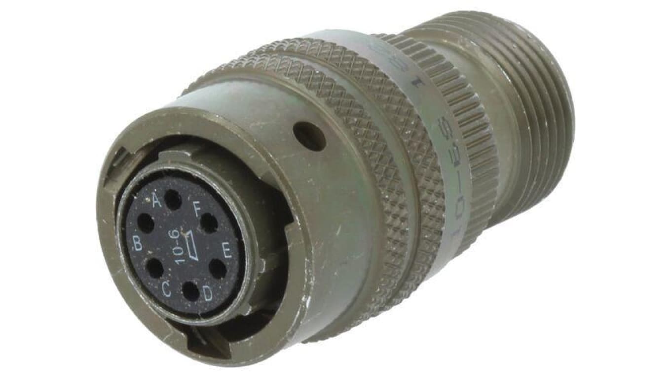 Złącze militarne, wtyk żeński, l.pin: 6 PT/451 7,5A 600V proste PT06A10-6S