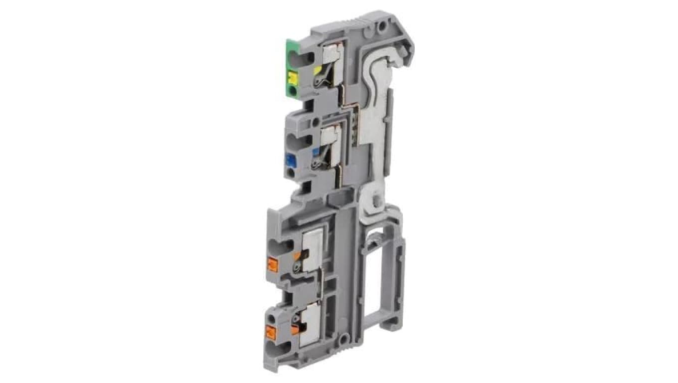 Złączka szynowa na szynę DIN zacisk sprężynowy szary 1,5mm2 3244449