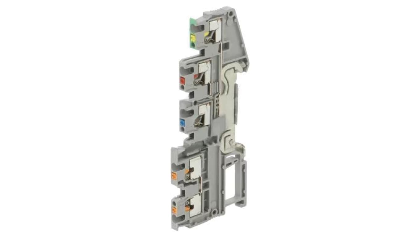 Złączka szynowa na szynę DIN zacisk sprężynowy szary 1,5mm2 3244465