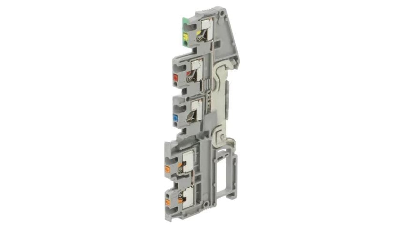 Złączka szynowa na szynę DIN zacisk sprężynowy szary 1,5mm2 3244465