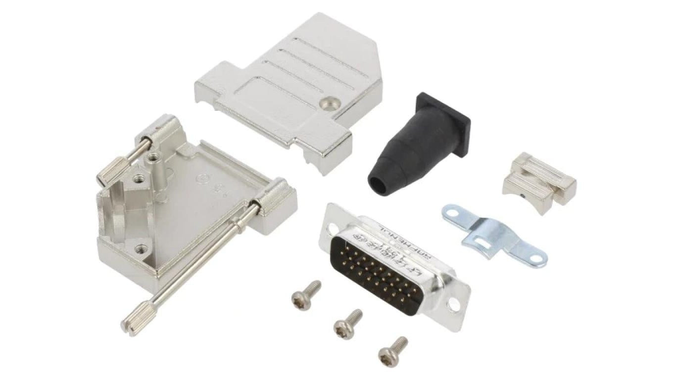 D-Sub HD -PIN 26 męskie kątowe 45 lutowanie na przewód L17DTSL15-RG-LJS-S+L717HDA26P
