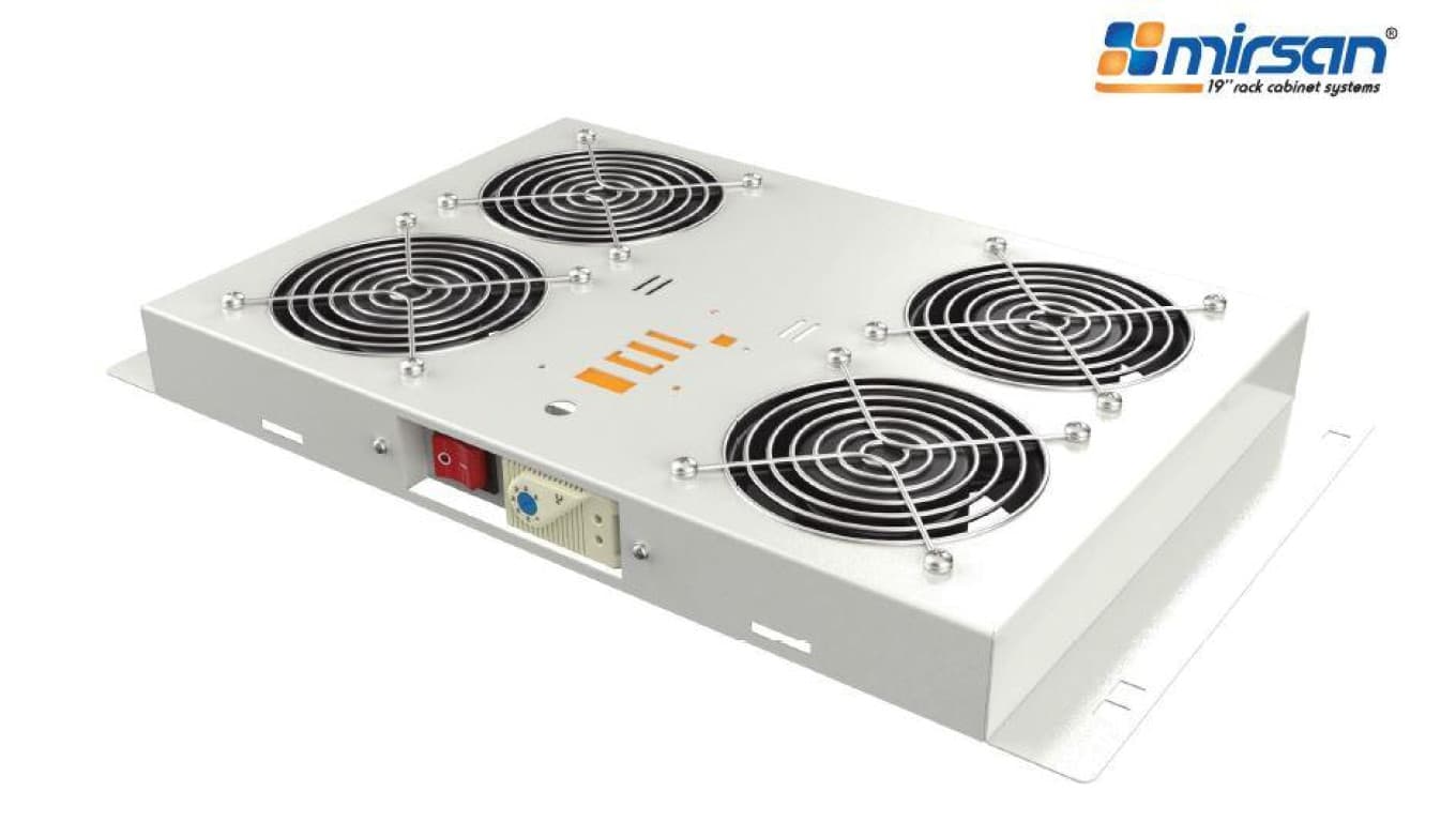 MIRSAN Wentylator z termostatem cyfrowym ( 4x wentylator ) czarny ( seria GTN/GTV/GTS )