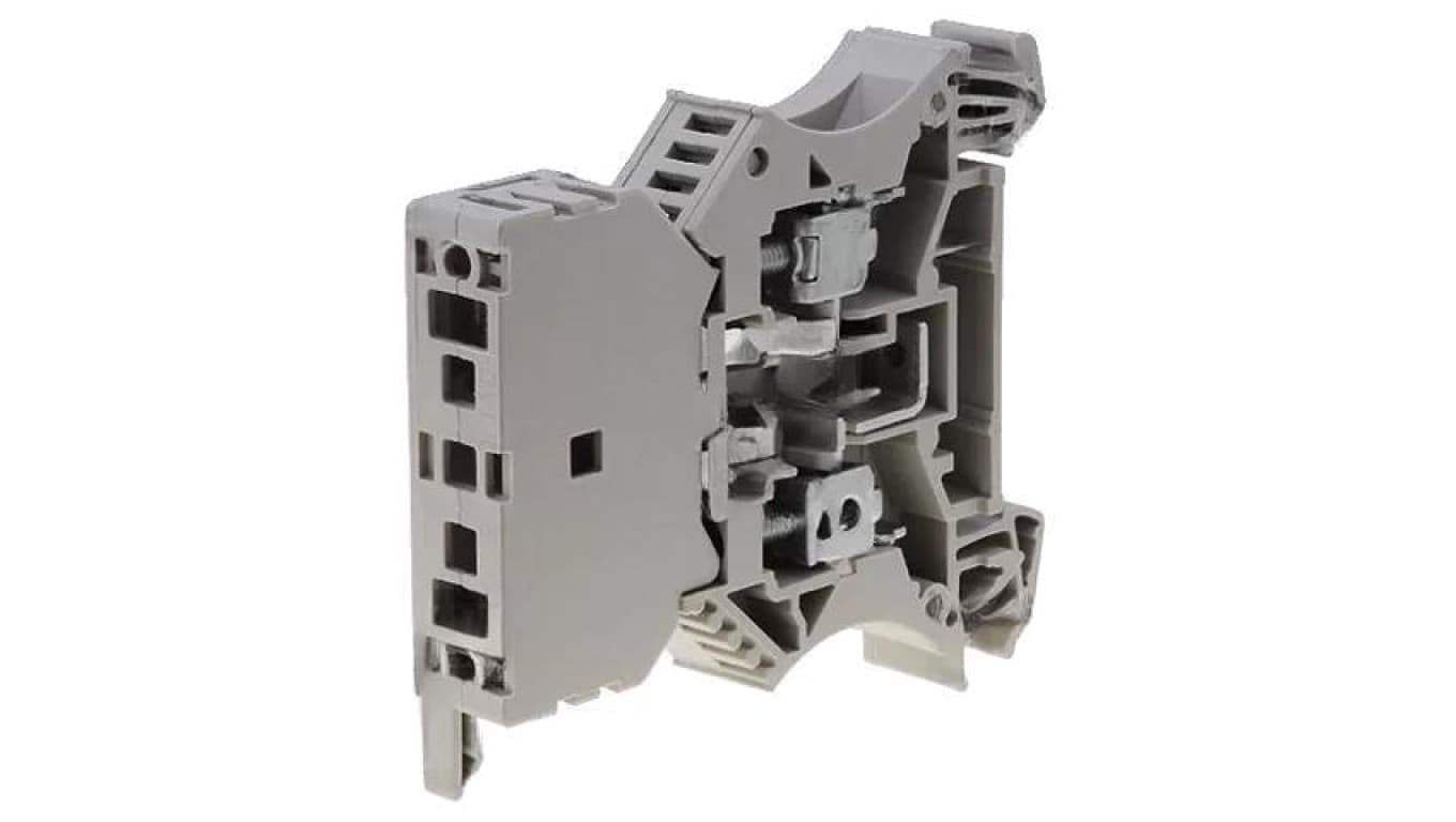 Złączka szynowa, 6,3A, 500V, zacisk śrubowy, beżowy, wemid, 6mm2 1014000000